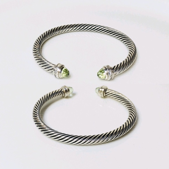 David Yurman Prasiolite Diamond Cuff Bracelet - Picture 4 of 9